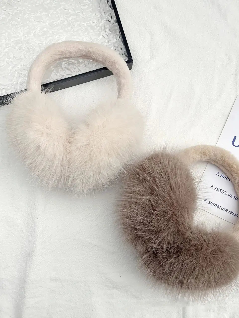 Winter Fur Earmuffs – Plush Cashmere Ear Cover | Soft Fur Earplugs For Outdoor - ZOOMNSTORE