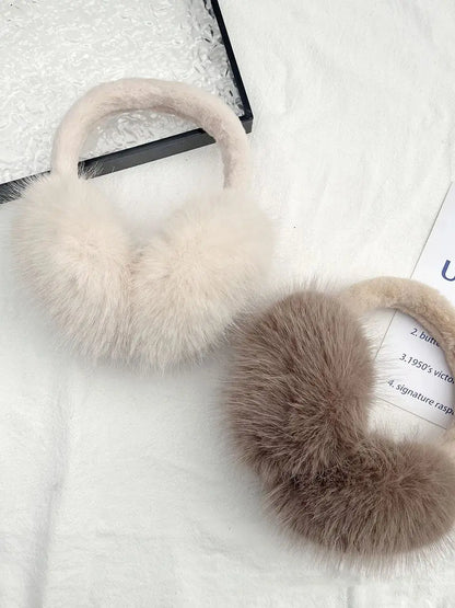 Winter Fur Earmuffs – Plush Cashmere Ear Cover | Soft Fur Earplugs For Outdoor - ZOOMNSTORE