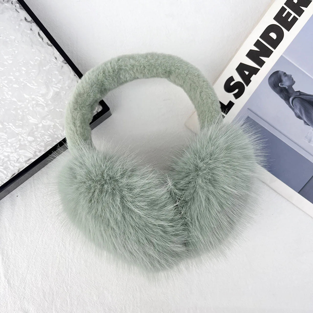 Winter Fur Earmuffs – Plush Cashmere Ear Cover | Soft Fur Earplugs For Outdoor - ZOOMNSTORE