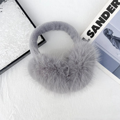 Winter Fur Earmuffs – Plush Cashmere Ear Cover | Soft Fur Earplugs For Outdoor - ZOOMNSTORE