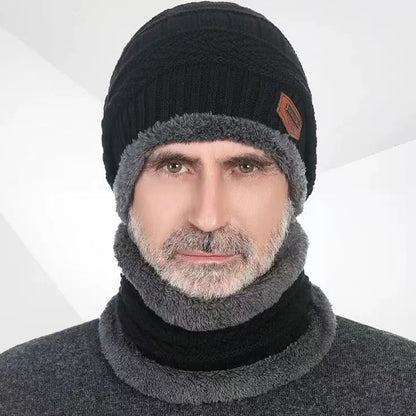 Winter Hat Scarf Gloves Set – Velvet Knit Cap, Coral Fleece Scarf, Polyester Gloves - ZOOMNSTORE
