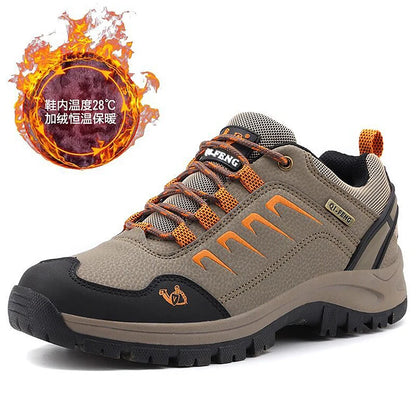 Waterproof Mens Ankle Boots - Casual Fur Hiking Sneakers for Winter - ZOOMNSTORE