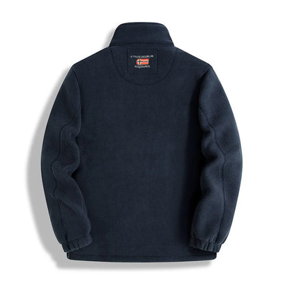 Winter Jacket Men - Thick Polar Fleece Zipper Coat | Warm Casual Outerwear - ZOOMNSTORE