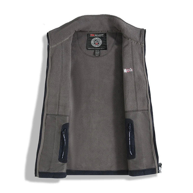Winter Jacket Men - Thick Polar Fleece Zipper Coat | Warm Casual Outerwear - ZOOMNSTORE