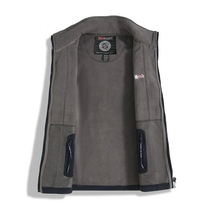 Winter Jacket Men - Thick Polar Fleece Zipper Coat | Warm Casual Outerwear - ZOOMNSTORE