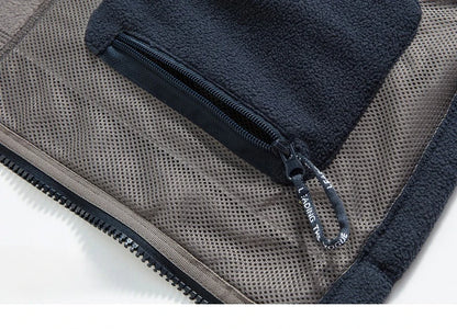 Winter Jacket Men - Thick Polar Fleece Zipper Coat | Warm Casual Outerwear - ZOOMNSTORE