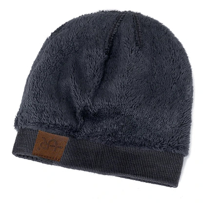 Winter Knit Beanie - Unisex Knitted Winter Hat With Warm Fur Lining For Outdoor - ZOOMNSTORE