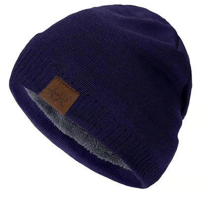 Winter Knit Beanie - Unisex Knitted Winter Hat With Warm Fur Lining For Outdoor - ZOOMNSTORE