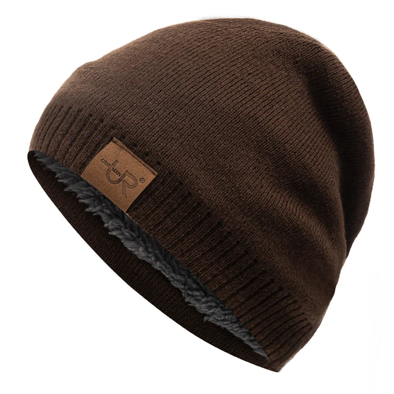 Winter Knit Beanie - Unisex Knitted Winter Hat With Warm Fur Lining For Outdoor - ZOOMNSTORE