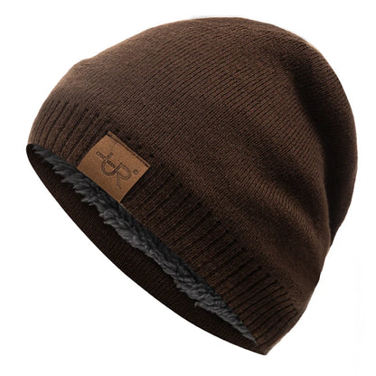 Winter Knit Beanie - Unisex Knitted Winter Hat With Warm Fur Lining For Outdoor - ZOOMNSTORE