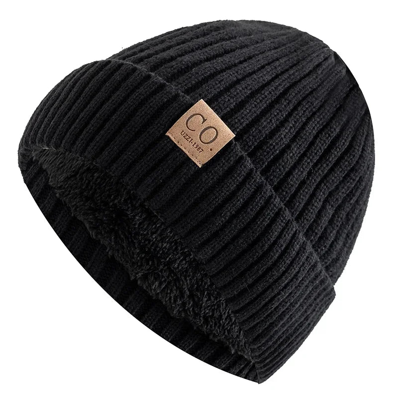 Winter Knitted Hat – Unisex Two-Tone Bucket Cap With Fur Lined Beanie For Men & Women - ZOOMNSTORE