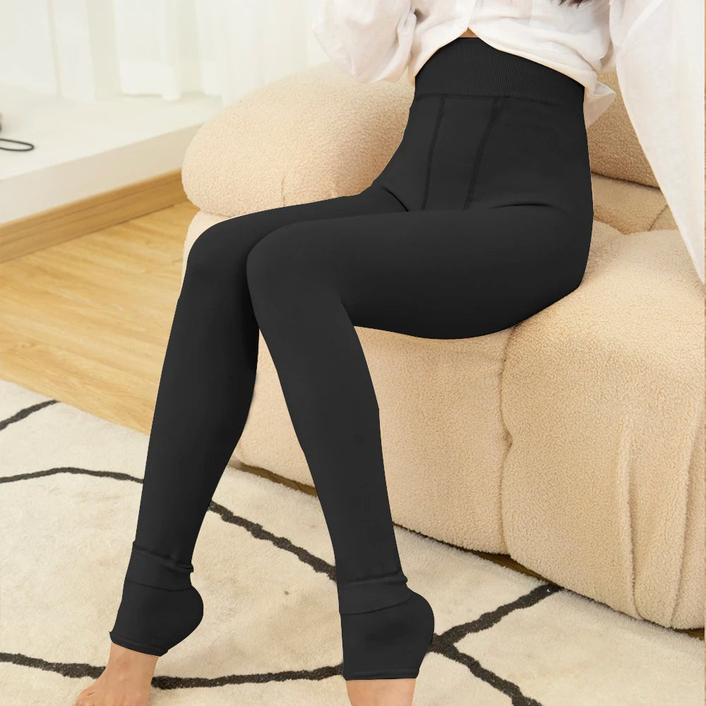 Winter Leggings Women - High Waist Compression Gym Pants | Warm Casual Tights - ZOOMNSTORE