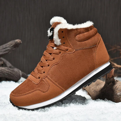 Winter Men Boots – Casual Ankle Lace-Up Waterproof Faux Suede Shoes - ZOOMNSTORE