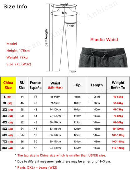 Winter Men's Sweatpants Thick Warm Fleece Joggers Sportswear Zip Pockets Cotton Casual Track Pants Plus Size 6XL 7XL 8XL - ZOOMNSTORE