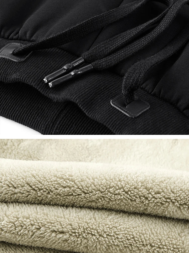 Winter Men's Sweatpants Thick Warm Fleece Joggers Sportswear Zip Pockets Cotton Casual Track Pants Plus Size 6XL 7XL 8XL - ZOOMNSTORE