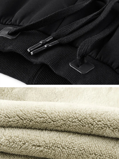 Winter Men's Sweatpants Thick Warm Fleece Joggers Sportswear Zip Pockets Cotton Casual Track Pants Plus Size 6XL 7XL 8XL - ZOOMNSTORE