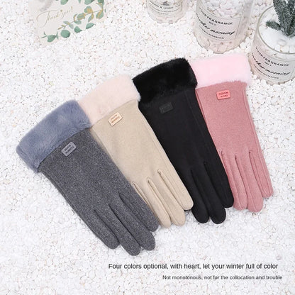 Winter Riding Gloves - Warm Fleece Touch Screen Windproof Polyester Knit - ZOOMNSTORE