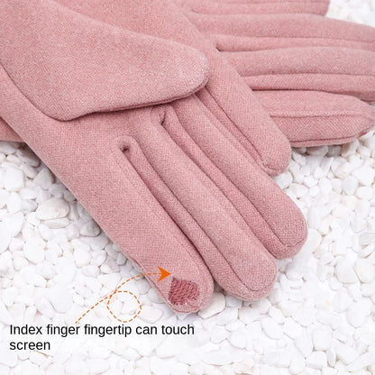 Winter Riding Gloves - Warm Fleece Touch Screen Windproof Polyester Knit - ZOOMNSTORE