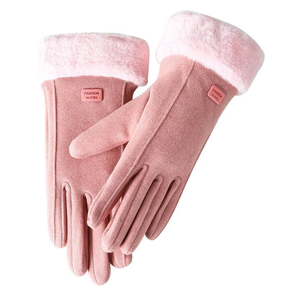 Winter Riding Gloves - Warm Fleece Touch Screen Windproof Polyester Knit - ZOOMNSTORE