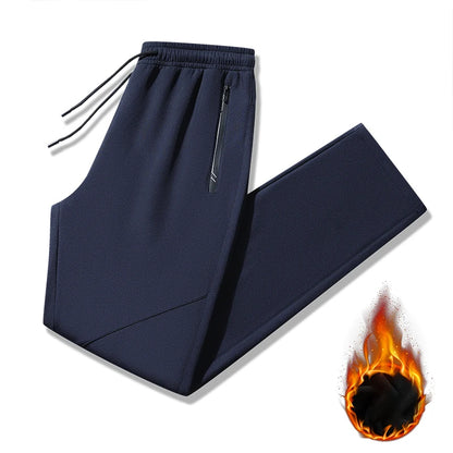 Mens Winter Running Pants - Windproof Fleece Joggers Waterproof Thermal Sweatpants - ZOOMNSTORE