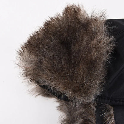 Winter Trapper Hat - Waterproof Ski Hat With Faux Fur Lined Ear Flap Cap - ZOOMNSTORE