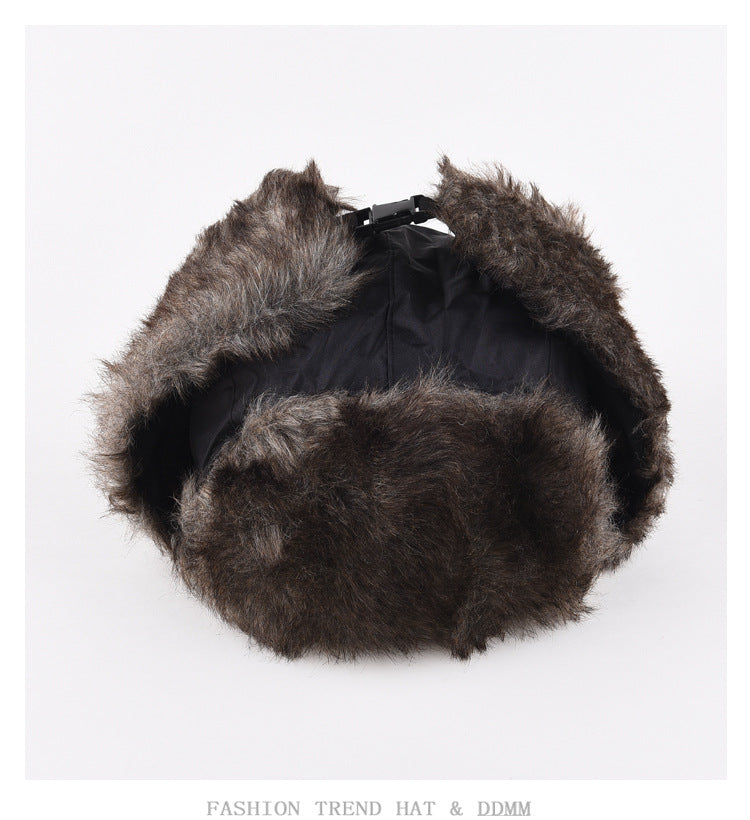 Winter Trapper Hat - Waterproof Ski Hat With Faux Fur Lined Ear Flap Cap - ZOOMNSTORE