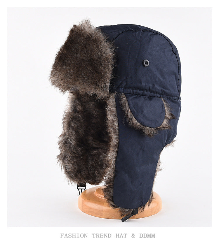 Winter Trapper Hat - Waterproof Ski Hat With Faux Fur Lined Ear Flap Cap - ZOOMNSTORE