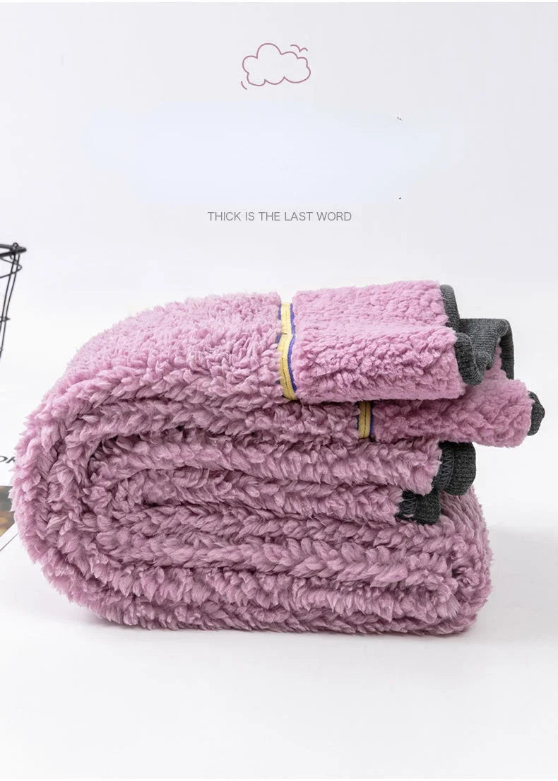 Winter Warm Leggings - Velvet Lined, Thick Fleece, High Waist Ankle Length Pants - ZOOMNSTORE