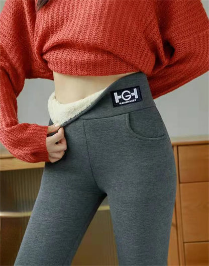 Winter Women Leggings - High Waist Warm Fleece Lined Thermal Pants With Butt Lift - ZOOMNSTORE