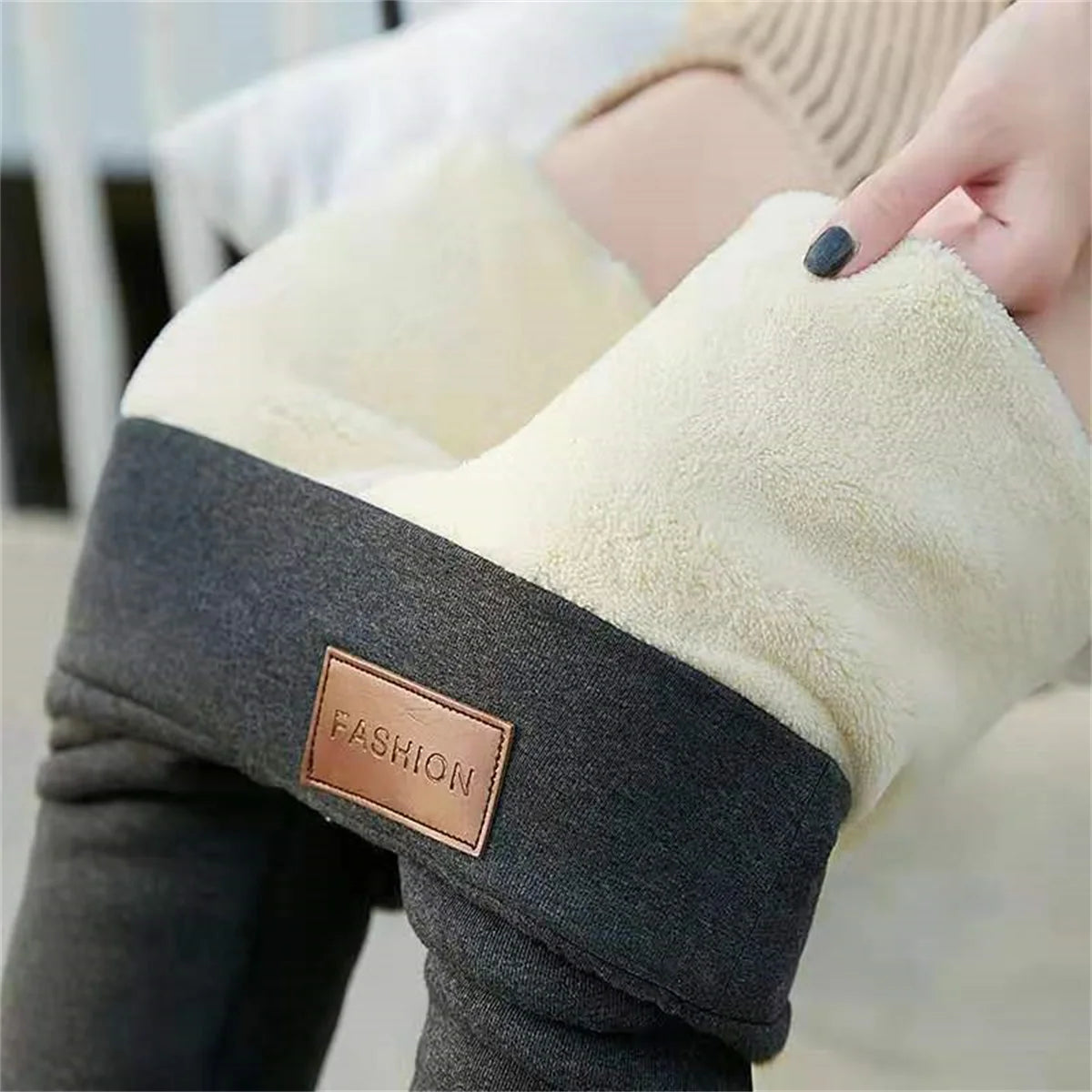 Winter Women Leggings - High Waist Warm Fleece Lined Thermal Pants With Butt Lift - ZOOMNSTORE