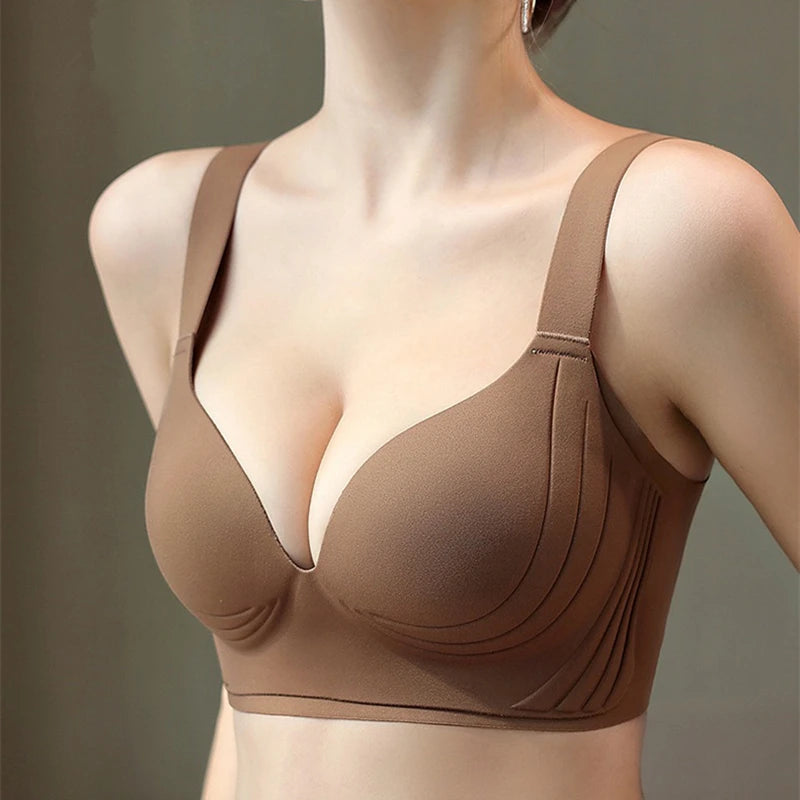 Wire Free Adjustment Bra - Seamless Push Up, Ultra Thin, Large Size Bras For Women - ZOOMNSTORE