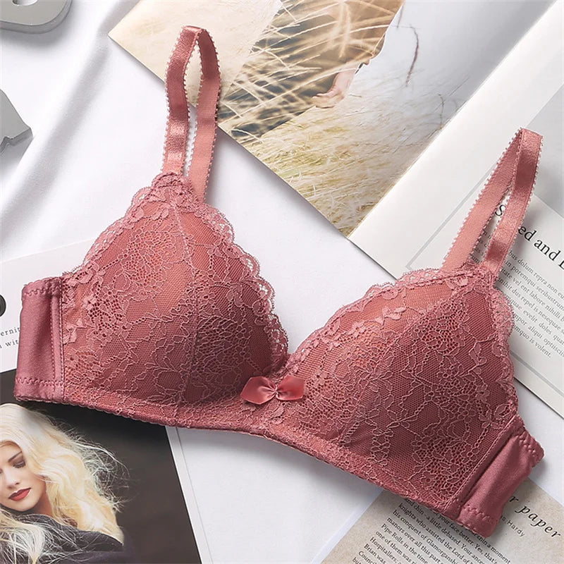 Women's Bra Smooth 3/4 Coverage Big Large Lingerie Seamless Wire free Push Up Support Bras ABC Cup Size 70-90 Black White Tops - ZOOMNSTORE