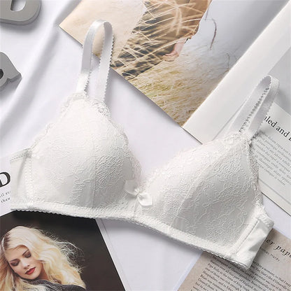 Women's Bra Smooth 3/4 Coverage Big Large Lingerie Seamless Wire free Push Up Support Bras ABC Cup Size 70-90 Black White Tops - ZOOMNSTORE