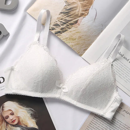 Women's Bra Smooth 3/4 Coverage Big Large Lingerie Seamless Wire free Push Up Support Bras ABC Cup Size 70-90 Black White Tops - ZOOMNSTORE