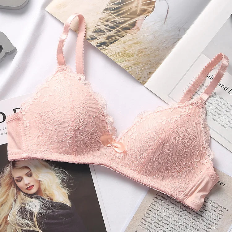 Women's Bra Smooth 3/4 Coverage Big Large Lingerie Seamless Wire free Push Up Support Bras ABC Cup Size 70-90 Black White Tops - ZOOMNSTORE