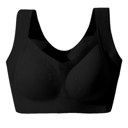 Comfortable, One-piece, Traceless Fixed Cup, Women's Underwear, Beautiful Back Sports Vest, Sleep Large Size Bra Thin - ZOOMNSTORE