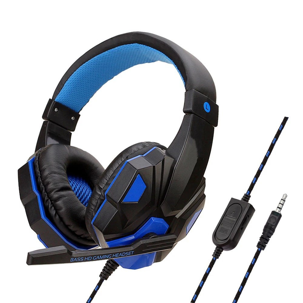 Wired Gaming Headphones With Adjustable Microphone - Bass Stereo Headset For PS4 Xbox PC - ZOOMNSTORE