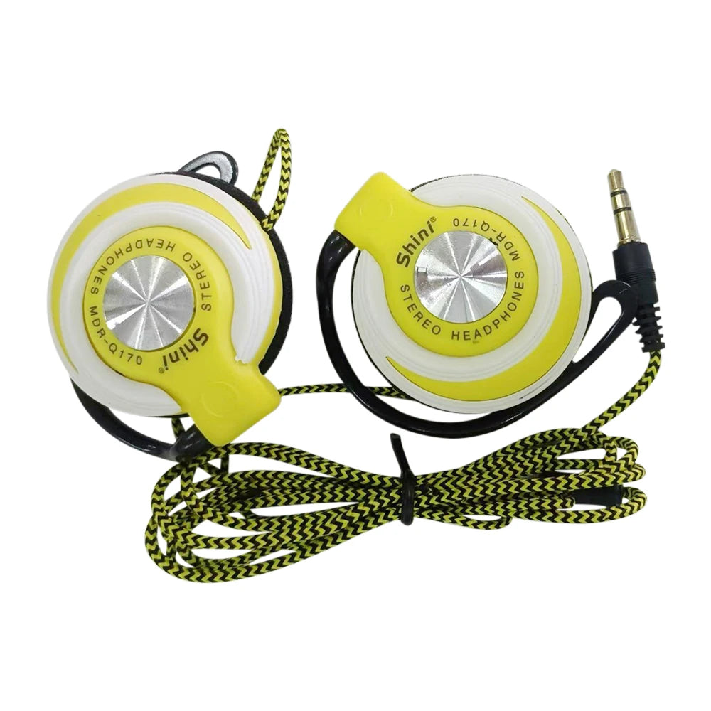 Wired Headphones Q170 - 3.5mm Over Ear Headset With Heavy Bass & Adjustable Ear Hook - ZOOMNSTORE