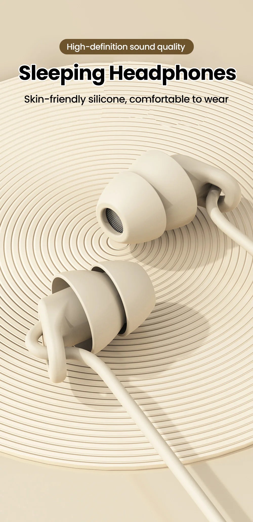 Wired In-Ear Headphones – 3.5mm Jack Earphones With Mic & Silicone Tips - ZOOMNSTORE