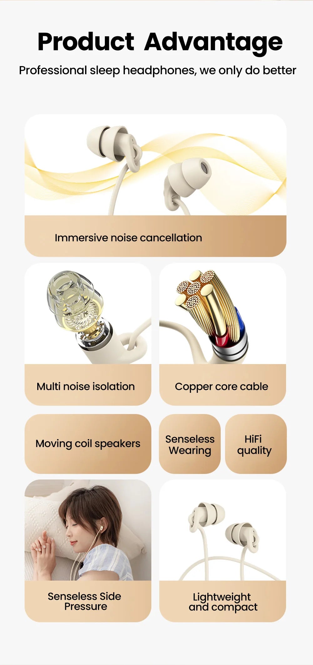 Wired In-Ear Headphones – 3.5mm Jack Earphones With Mic & Silicone Tips - ZOOMNSTORE