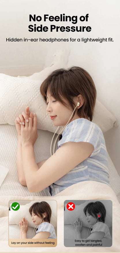 Wired In-Ear Headphones – 3.5mm Jack Earphones With Mic & Silicone Tips - ZOOMNSTORE