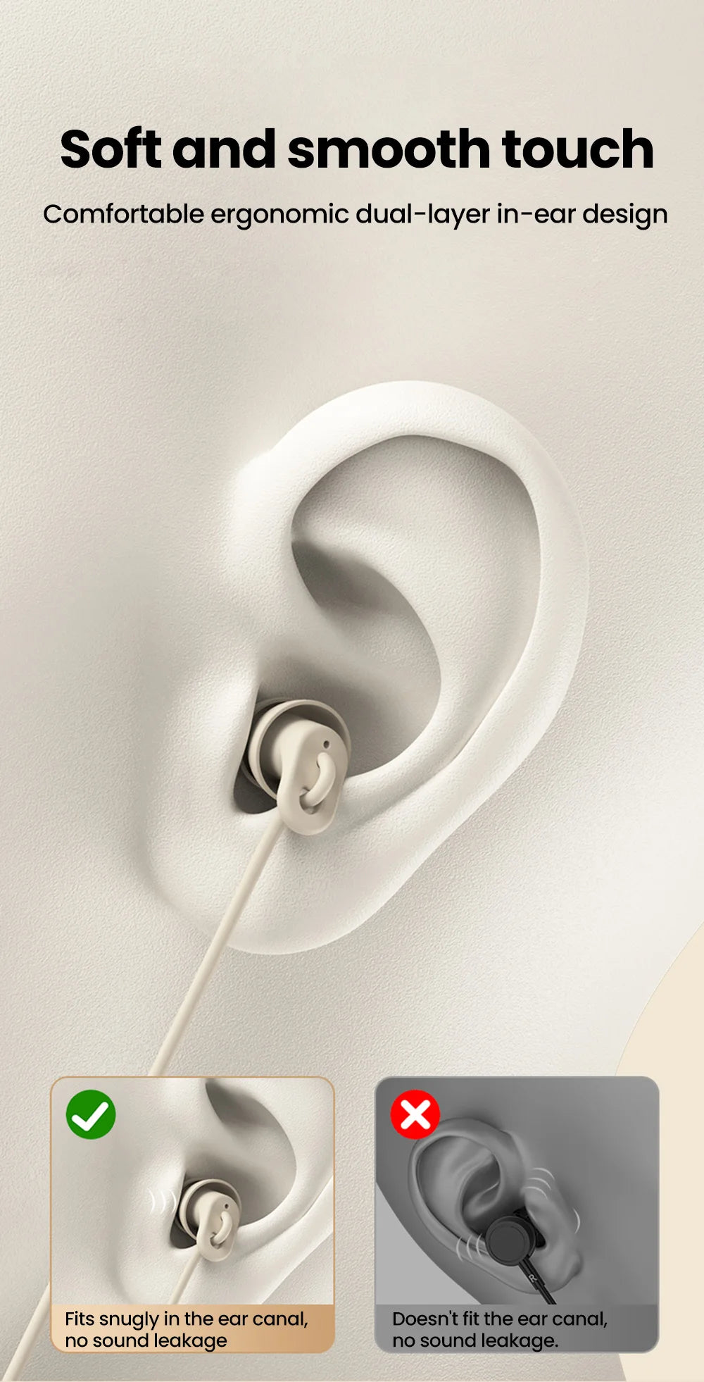 Wired In-Ear Headphones – 3.5mm Jack Earphones With Mic & Silicone Tips - ZOOMNSTORE