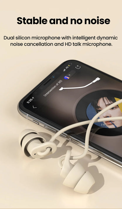 Wired In-Ear Headphones – 3.5mm Jack Earphones With Mic & Silicone Tips - ZOOMNSTORE