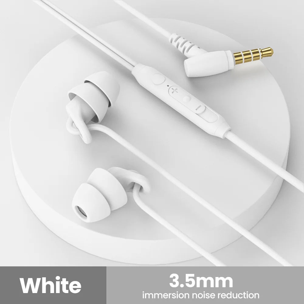Wired In-Ear Headphones – 3.5mm Jack Earphones With Mic & Silicone Tips - ZOOMNSTORE