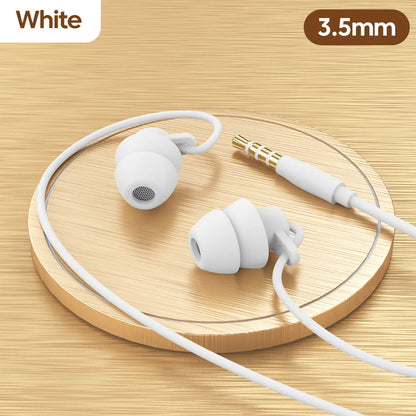 Wired In-Ear Headphones – 3.5mm Jack Earphones With Mic & Silicone Tips - ZOOMNSTORE