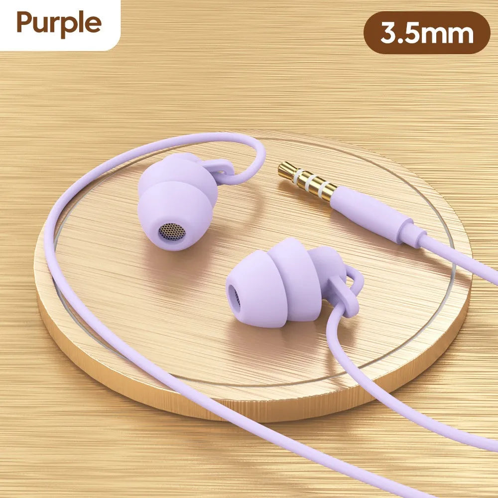 Wired In-Ear Headphones – 3.5mm Jack Earphones With Mic & Silicone Tips - ZOOMNSTORE