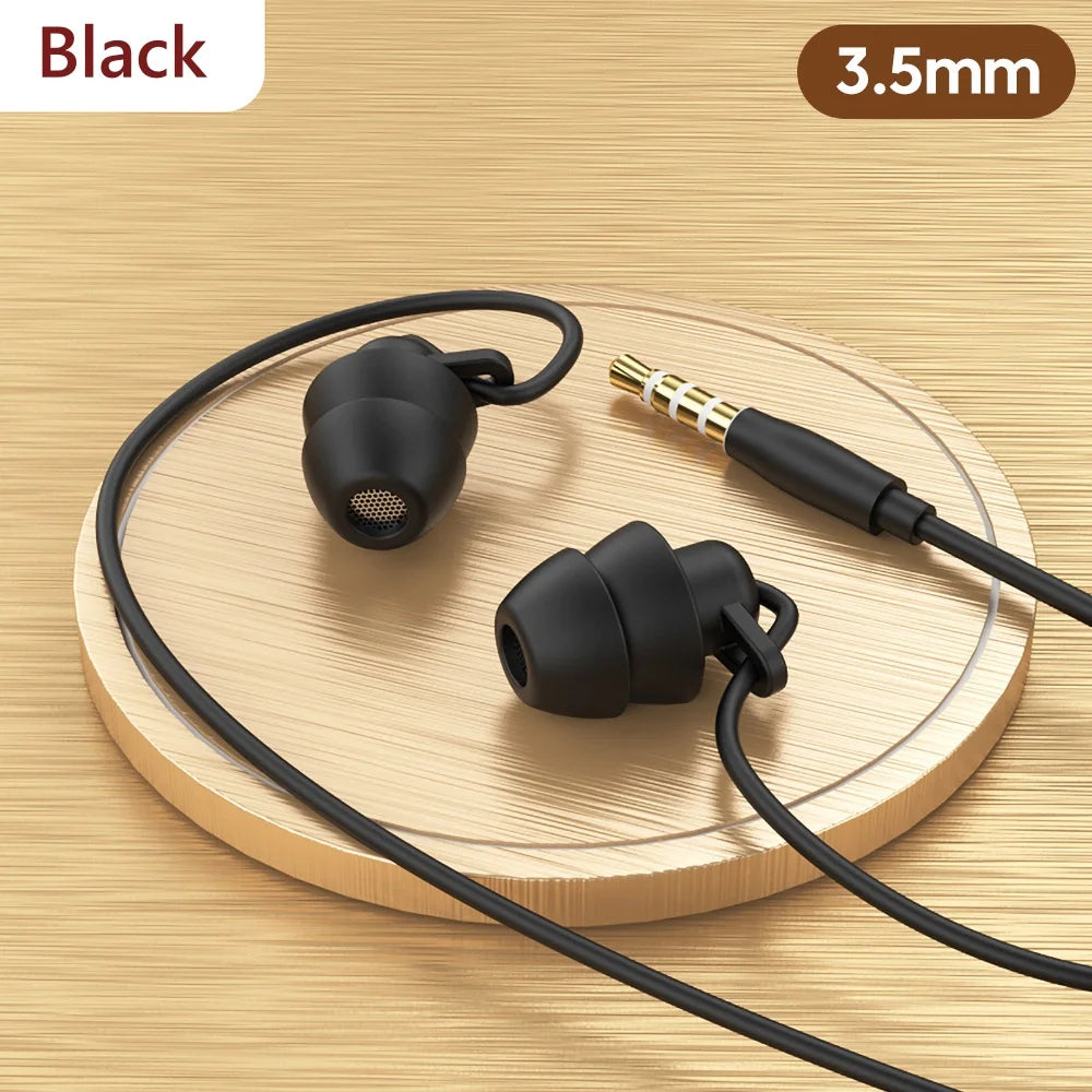 Wired In-Ear Headphones – 3.5mm Jack Earphones With Mic & Silicone Tips - ZOOMNSTORE