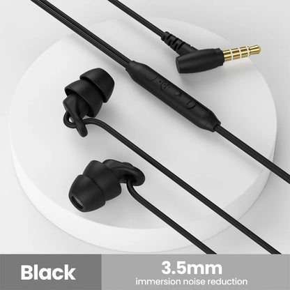 Wired In-Ear Headphones – 3.5mm Jack Earphones With Mic & Silicone Tips - ZOOMNSTORE