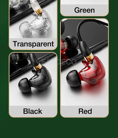 Wired In-Ear Headphones - HiFi Sound Headset With Mic | Heavy Bass Earphones - ZOOMNSTORE