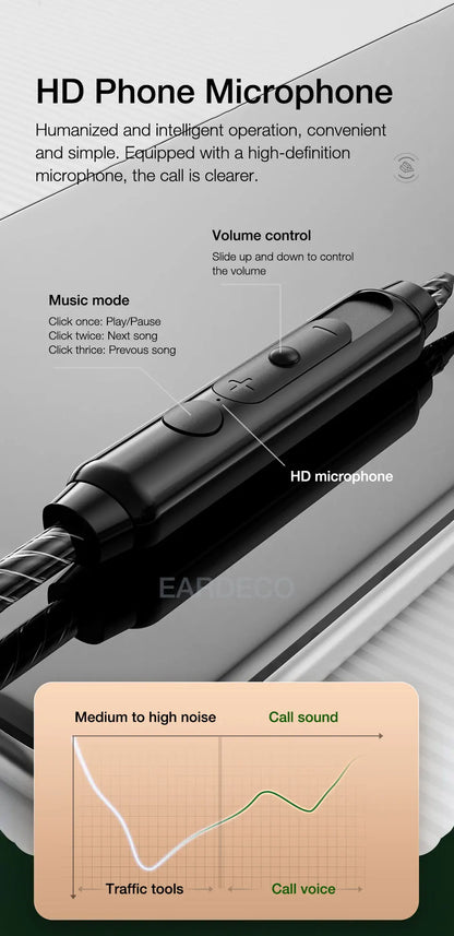 Wired In-Ear Headphones - HiFi Sound Headset With Mic | Heavy Bass Earphones - ZOOMNSTORE
